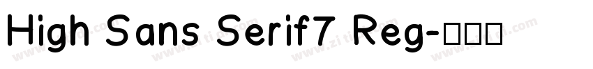 High Sans Serif7 Reg字体转换